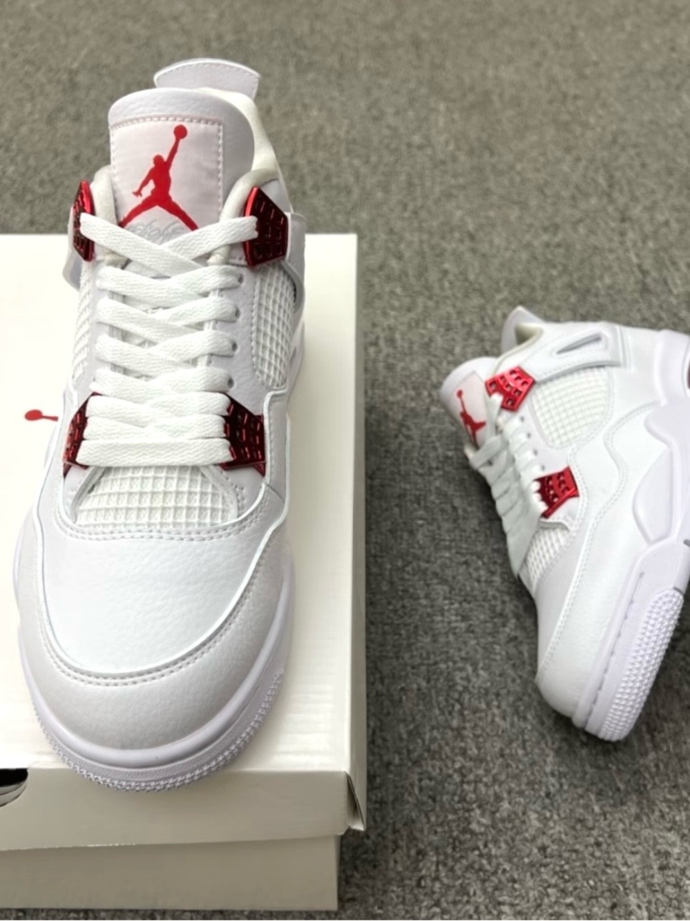Jordan 4 Retro ‘Red Metallic’ Men’s Basketball Sneakers